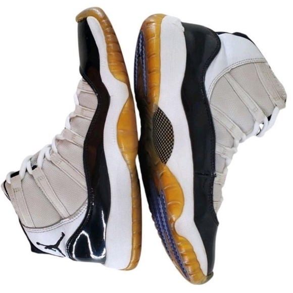 Nike Jordan 45 Retro Concord Sneakers GS Youth 7Y Ws 8 Hi-Top Blk Wht 378038-100 - Picture 4 of 15